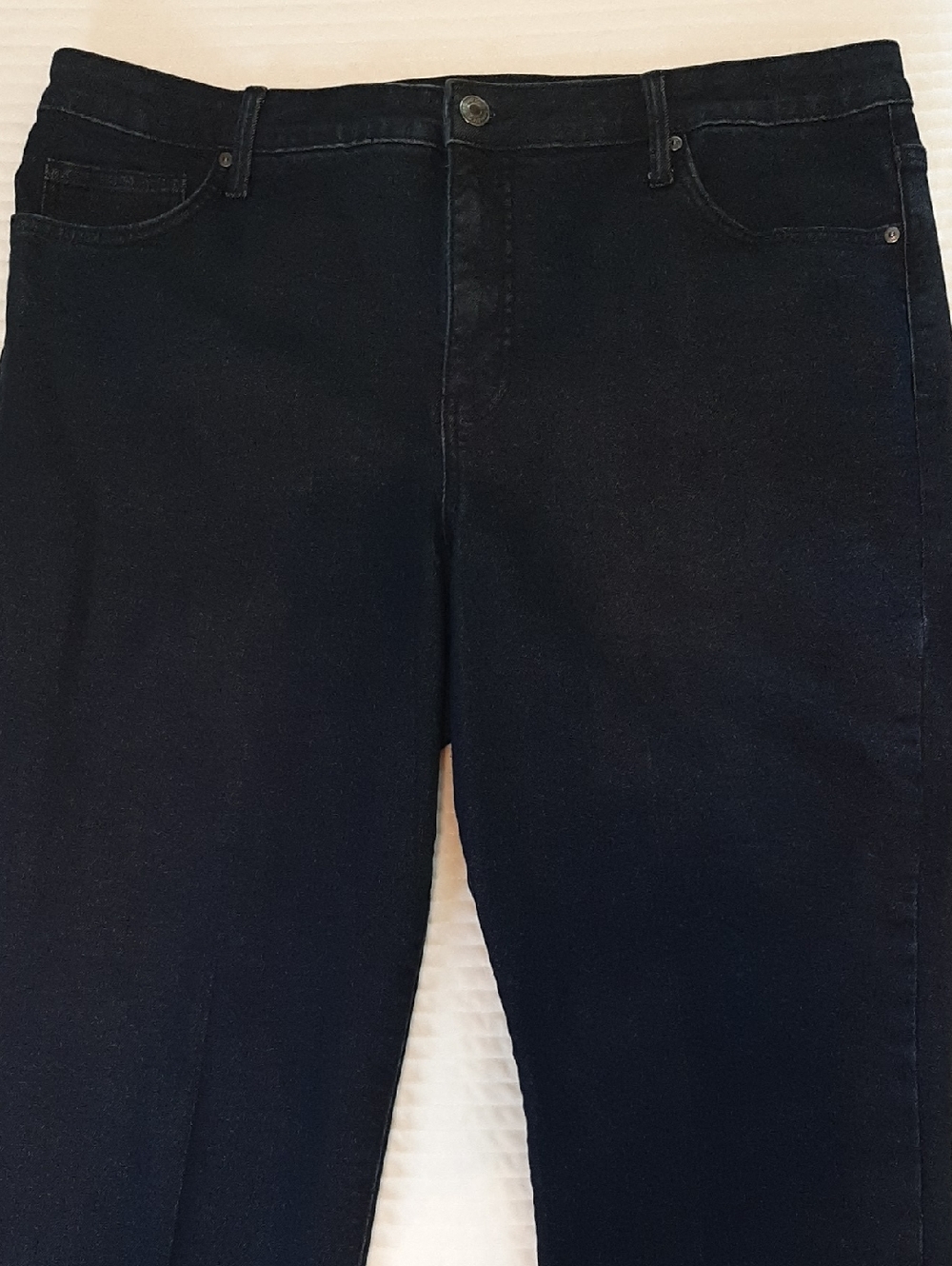 Terra & Sky Women's 16 W High-Rise Jeans in Dark Blue